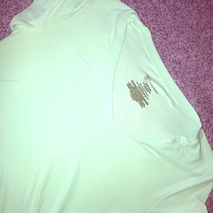 A mint green Short sleeve